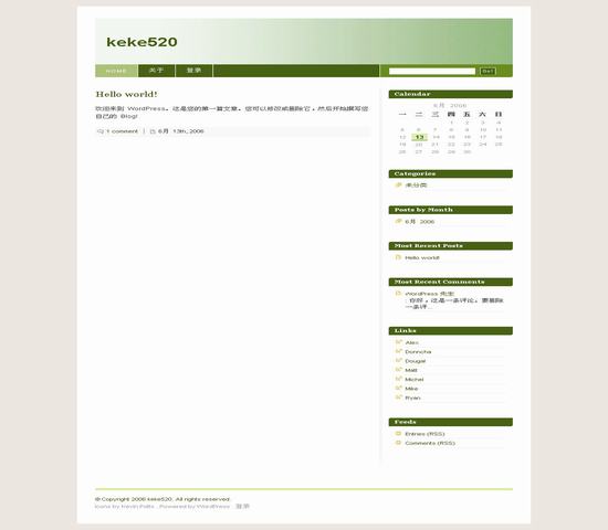 WordPress Blix_Green_Yunyiwl.com_主題模板插圖