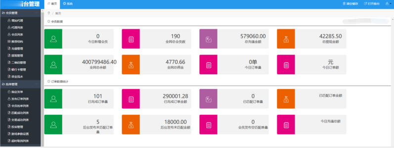 全新UI搶單跑F源碼下載 商戶後臺+代理後臺源碼 內附搭建教程插圖2