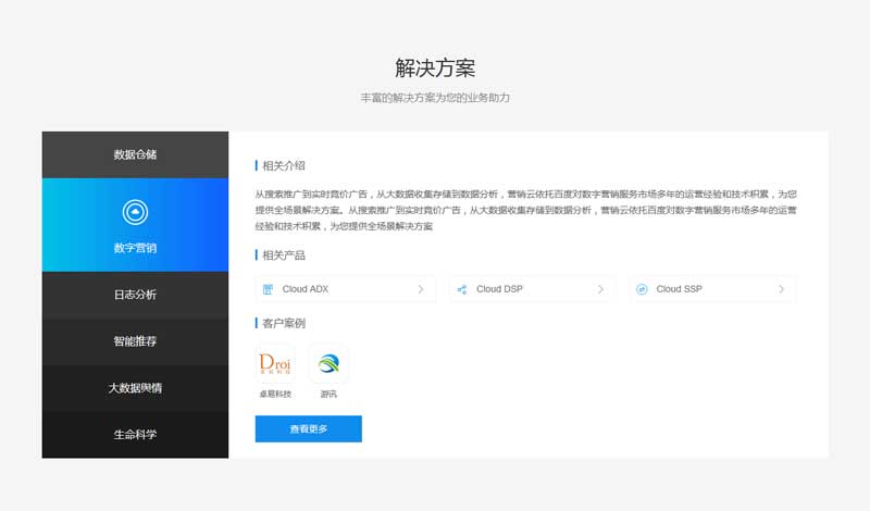 jquery企業解決方案左右TAB切換佈局