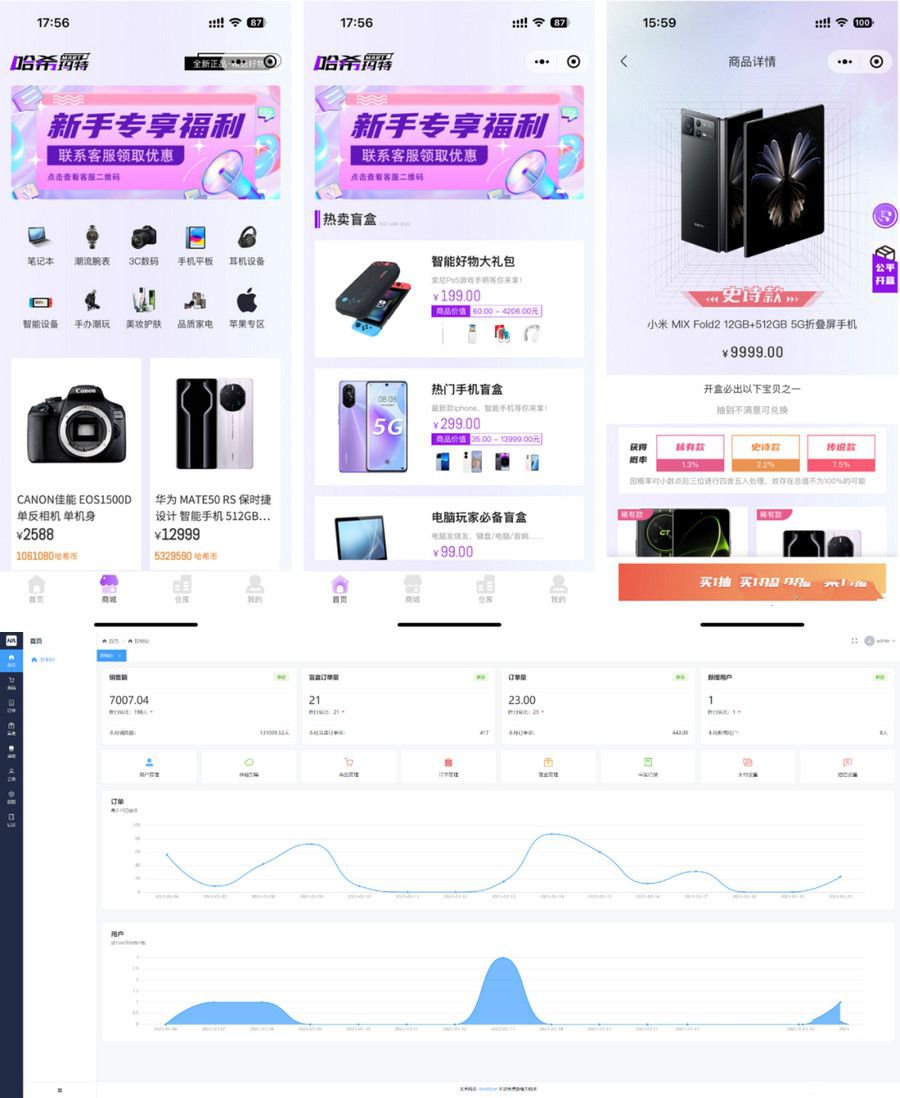 HashMart 開源的盲盒系統源碼 一鍵搭建盲盒商城