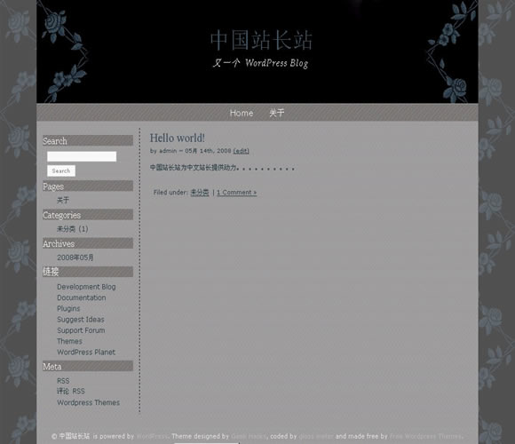 WordPress Blue Grey模板_Yunyiwl.com_主題模板插圖