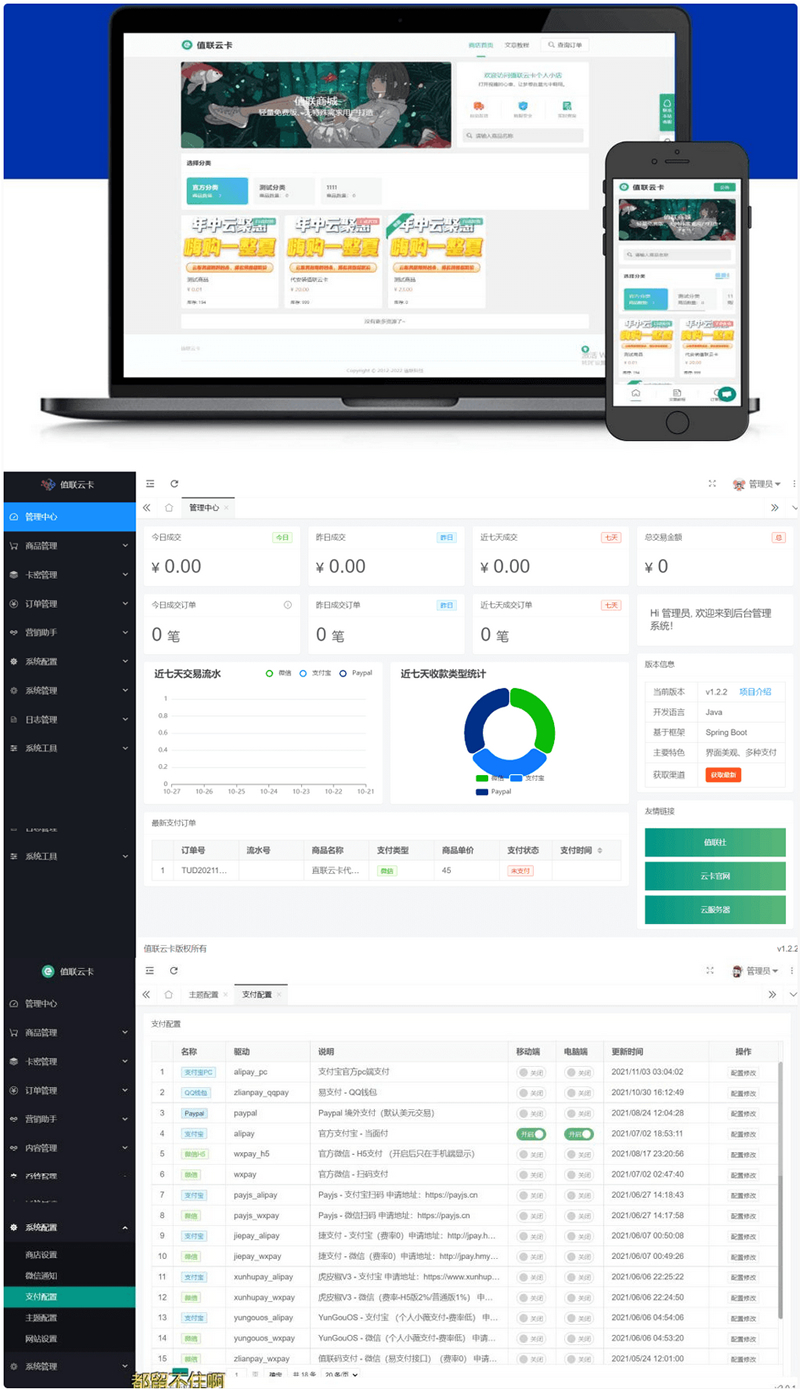 最新值聯雲卡自動售卡商業系統源碼v2.0.0