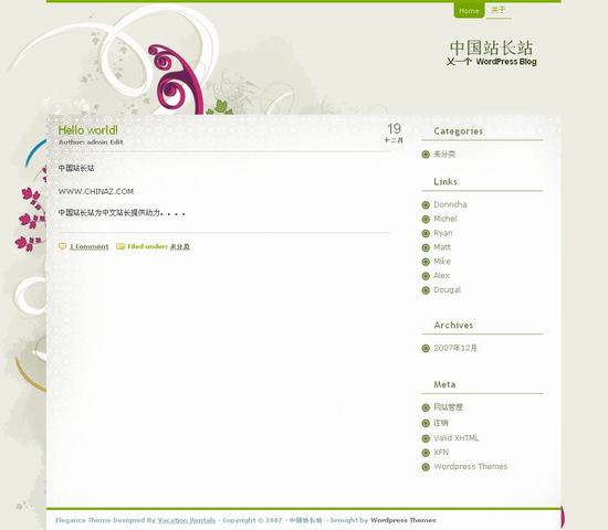 WordPress elegance__主題下載