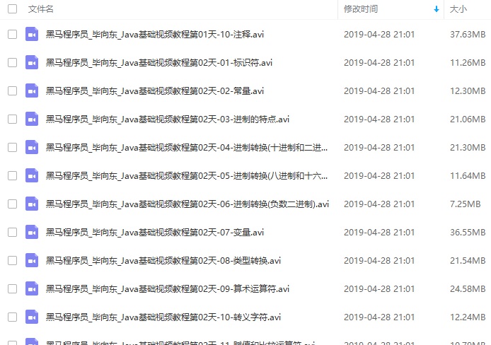 黑馬程序員畢向東Java基礎視頻教程