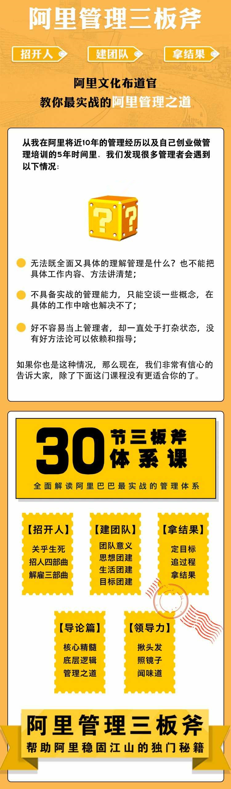 阿里巴巴管理三板斧30課