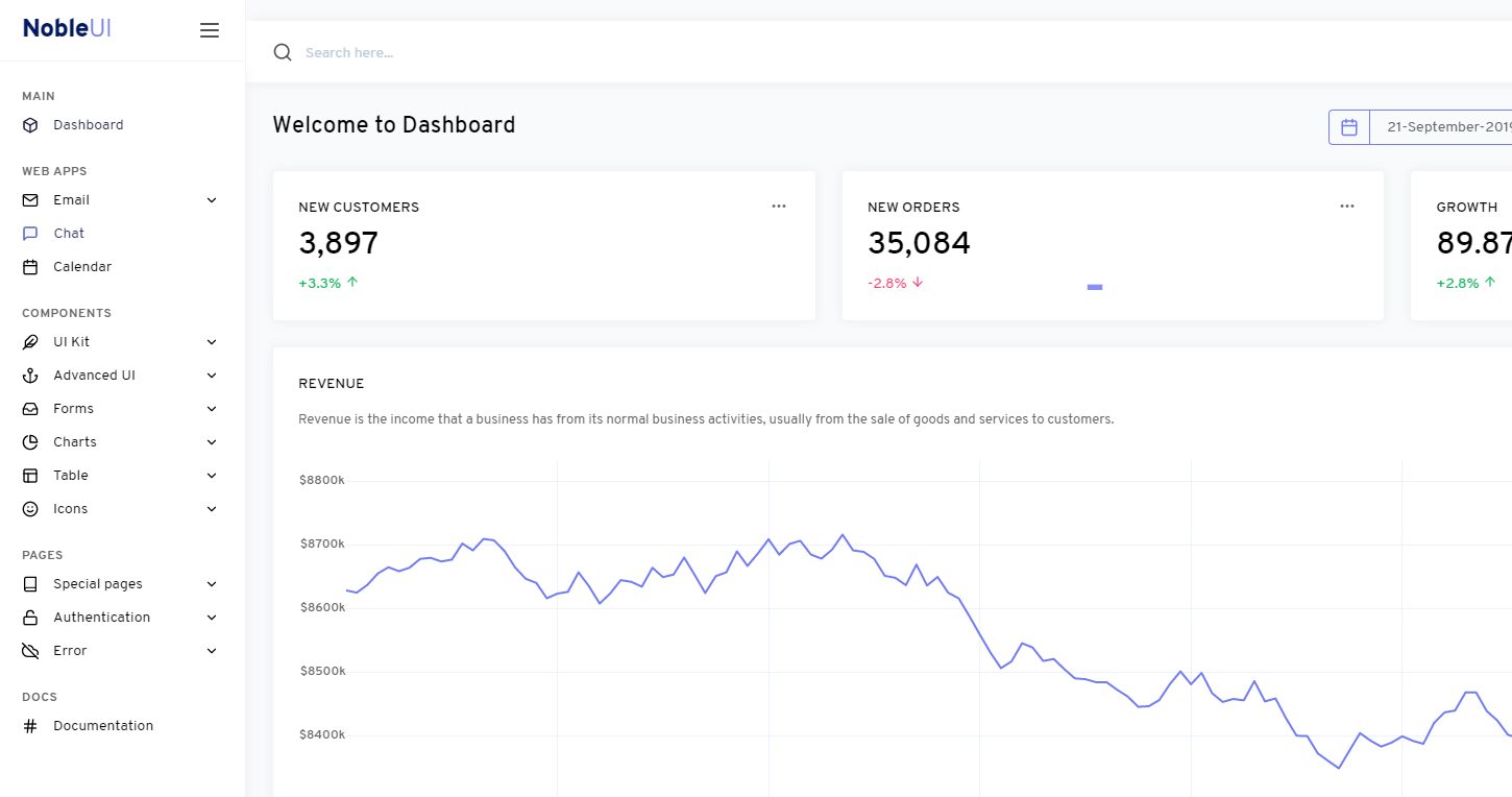 Bootstrap管理模板NobleUI_網站源碼下載