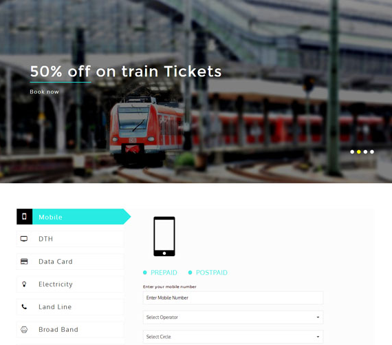 旅遊火車票手機預訂網站模板_html網站模板