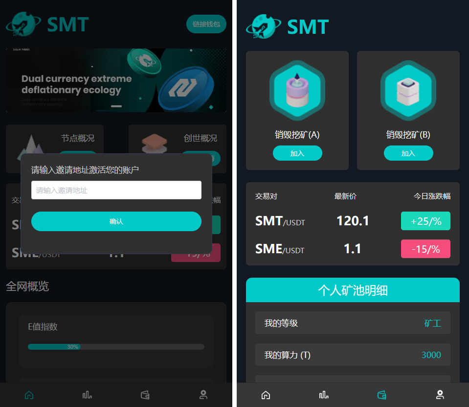 SMT挖礦理財源碼,虛擬幣區塊鏈挖礦源碼,雲挖礦投資理財系統源碼