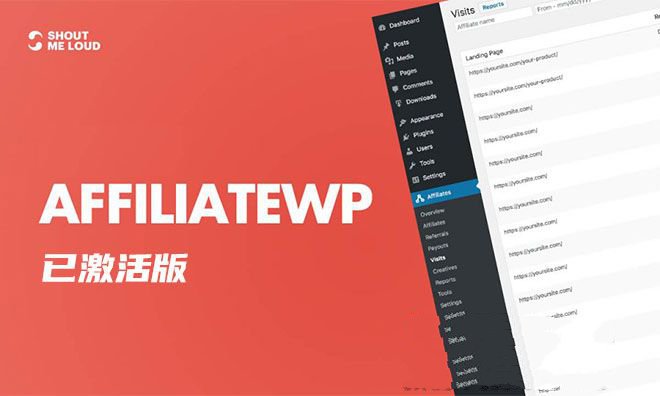 WordPress會員管理插件：AffiliateWP v2.6.8 已激活版[含附件]