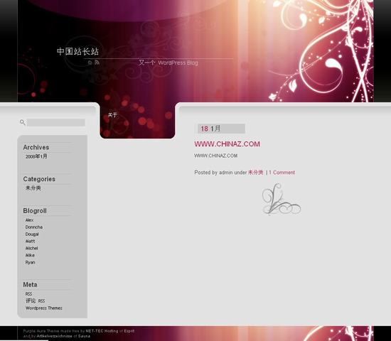 WordPress Purple Aura模板__
