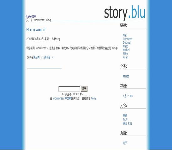 WordPress Story.Blu__主題模板