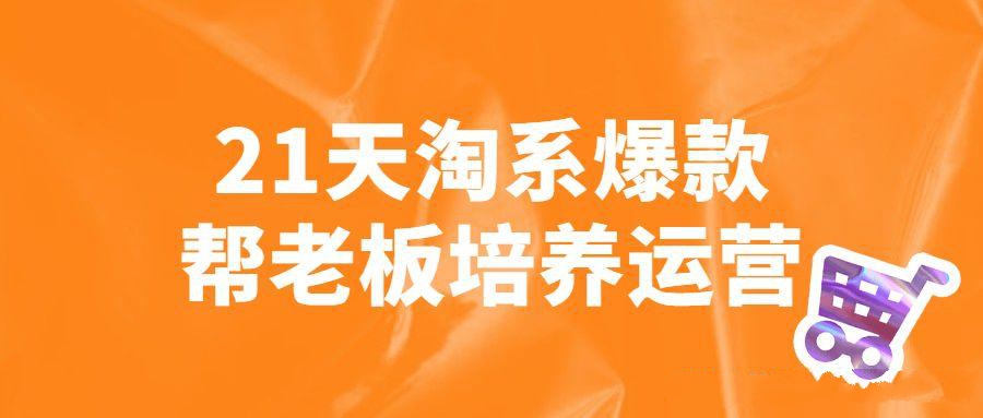 淘寶運營課程：21天淘系爆款幫老闆培養運營