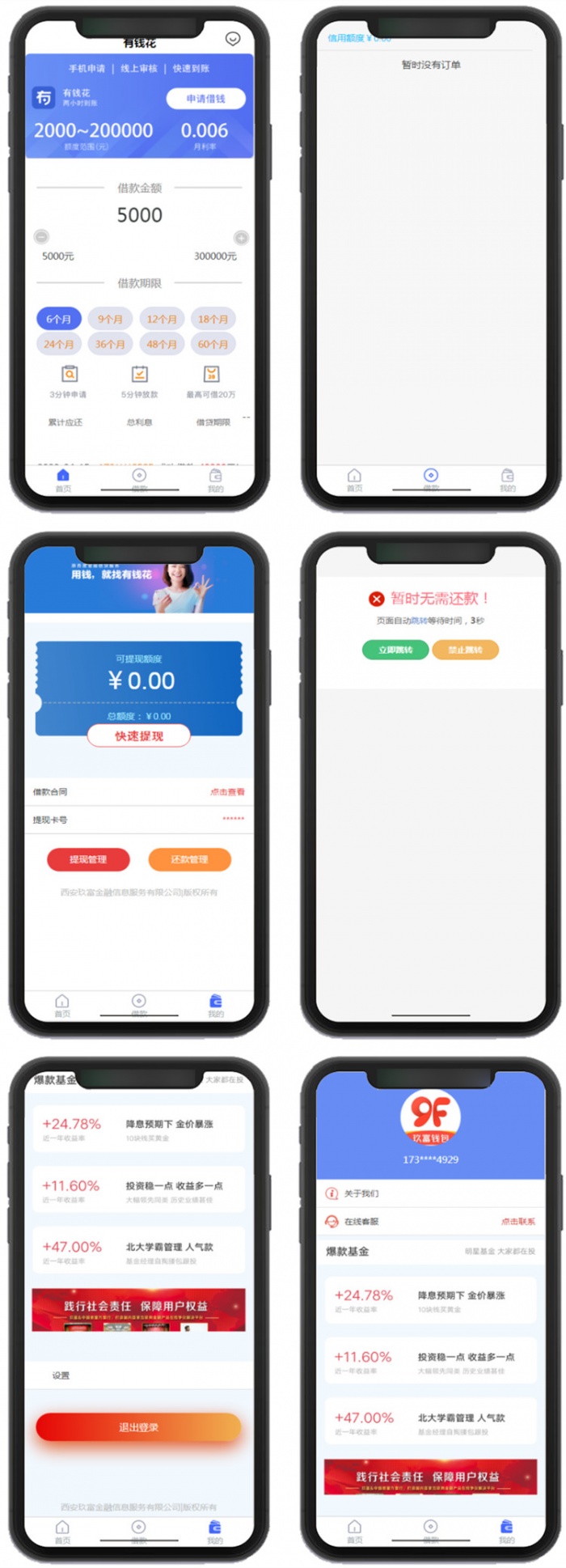 2020全新定製UI新款網絡貸款系統源碼可打包成APP