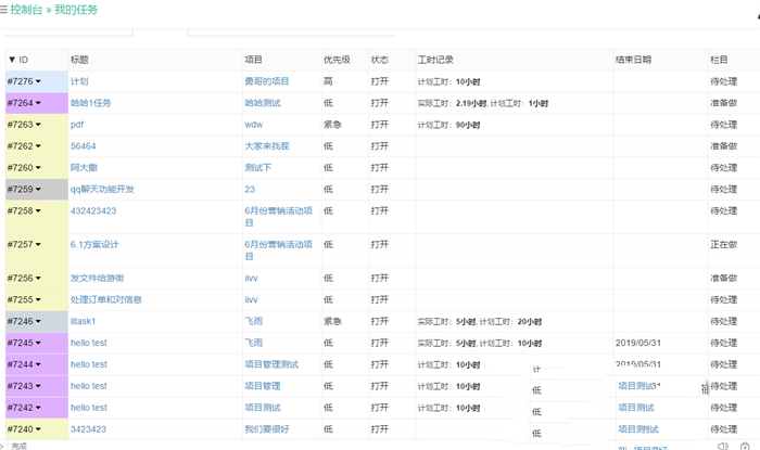 Thinkphp+Bootstrap項目管理系統源碼