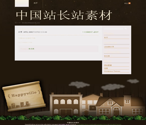 WordPress Happyville模板__主題下載