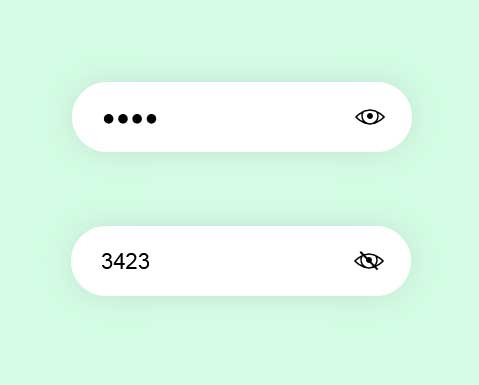 實用的輸入密碼顯示隱藏ui特效