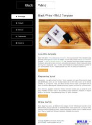 黑白相間個性工作室HTML5模板_php網站模板插圖