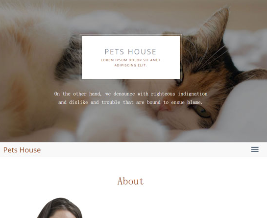 HTML5大氣簡潔寵物前端網站模板_帝國cms模板