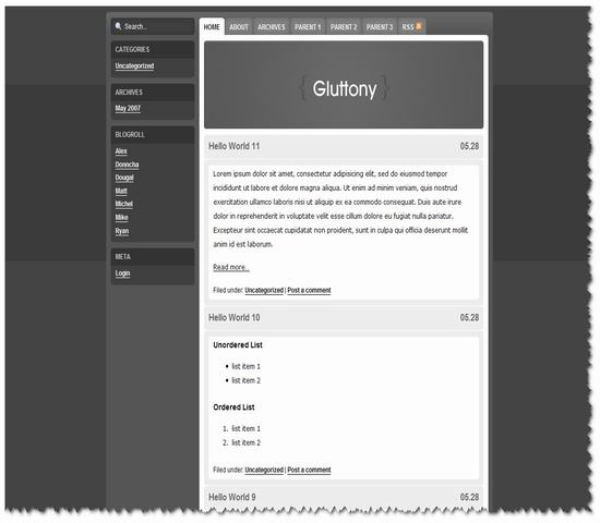 WordPress Gluttony年度佳16__主題下載