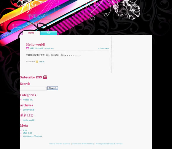 WordPress Neon Stripes模板__wordpress主題