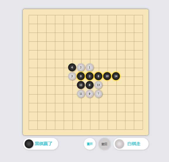 五子棋小遊戲H5代碼