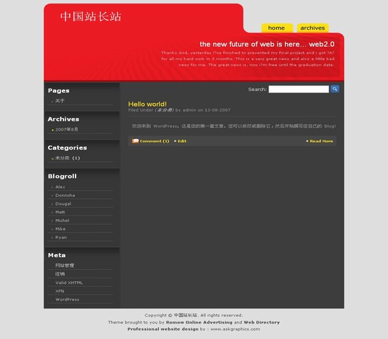 WordPress RedHorizon_Yunyiwl.com_wordpress主題插圖