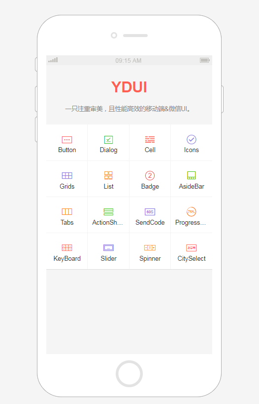 移動端UI&微信UI YDUI Touch_wordpress主題