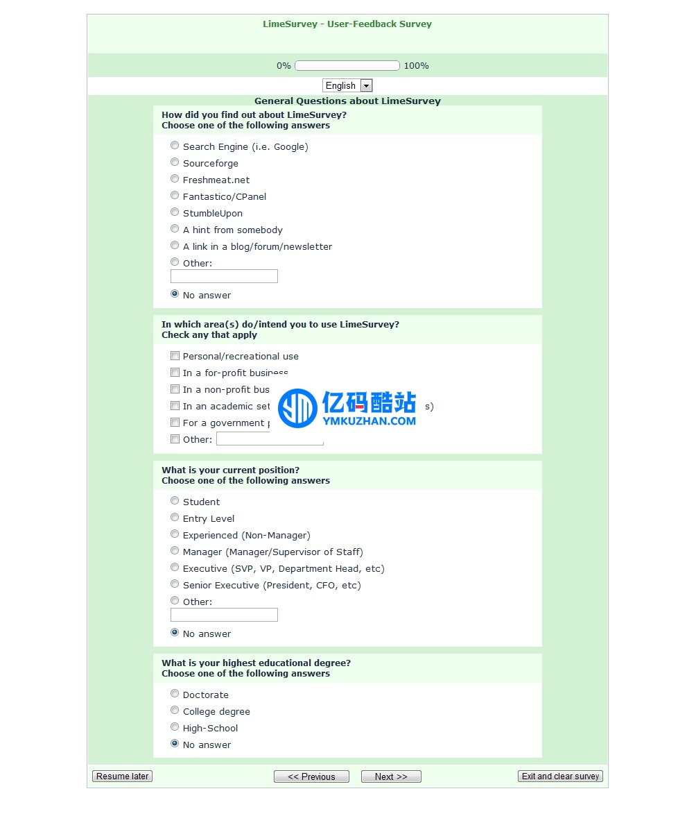 LimeSurvey(開源問卷調查) v4.0.0 正式版