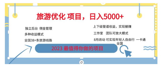 2023最值得你做的項目簡單月入過萬旅遊卡旅遊優化項目