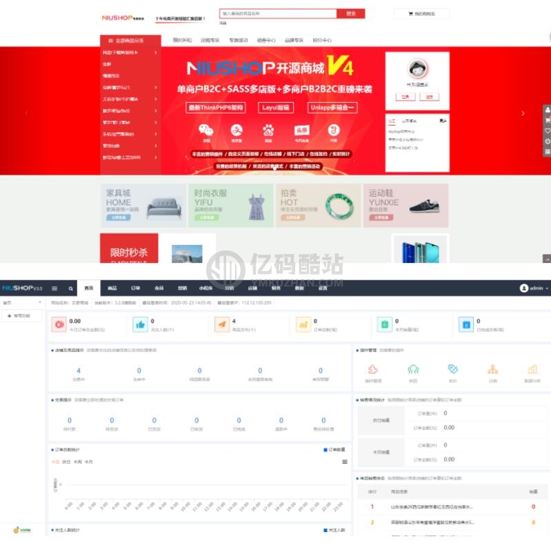 Niushop分銷版商城源碼B2C開源商城源碼旗艦破解版