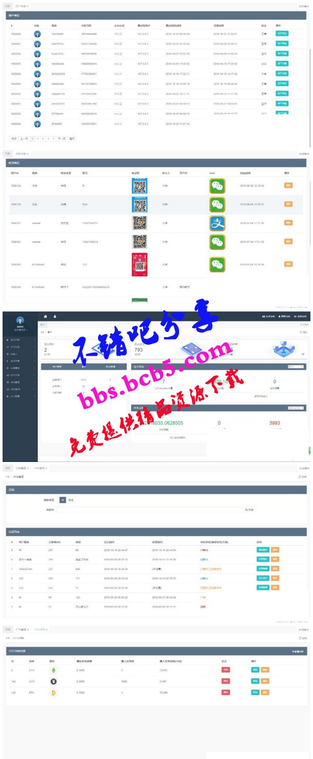 虛擬交易所完美版本+BTC|OTC|幣幣交易|帶充值區塊鏈交易所+錢包景藍交易所