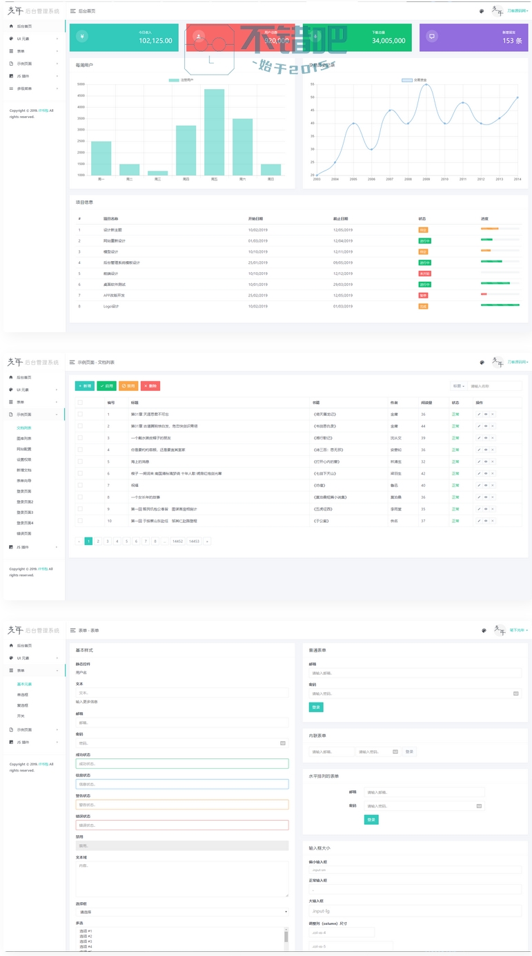 光年(Light Year Admin)後臺管理系統模板