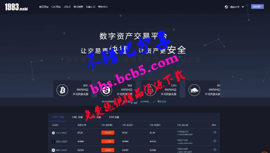 1993貓力幣升級版 數字資產交易平臺 幣幣交易 C2C交易 交易所 IEO交易平臺 自動撮合 合約交易 送交YI機器人