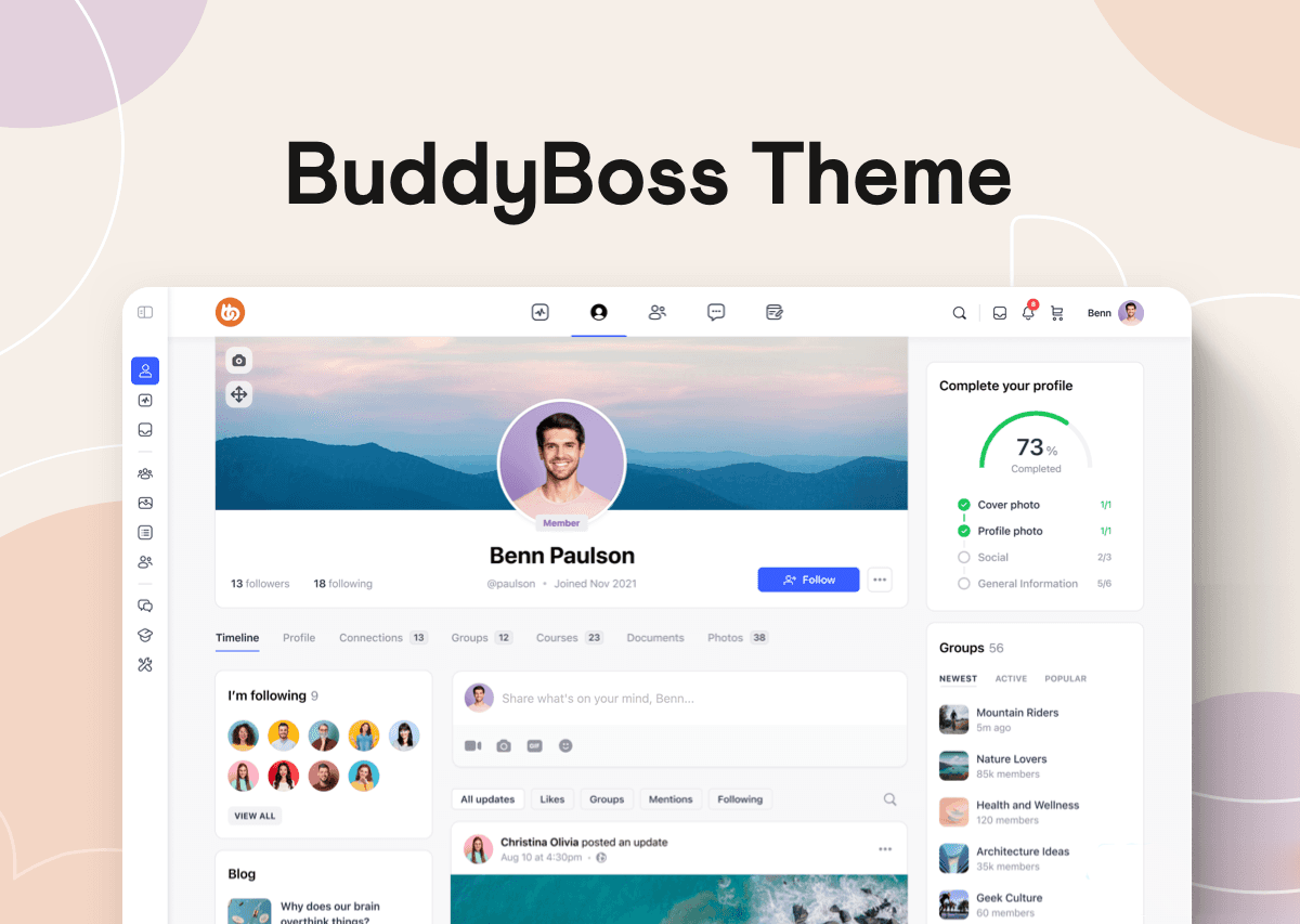 WordPress 定製主題BuddyBoss v2.4.30：個性化程度達到新高