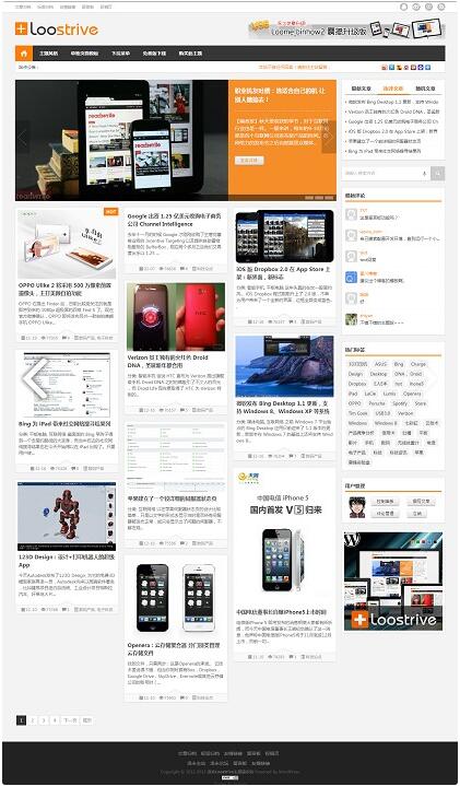 洛米原創Loostrive 1.3.0 瀑布流手機雜誌電影Wordpress主題|支持多種移動設備