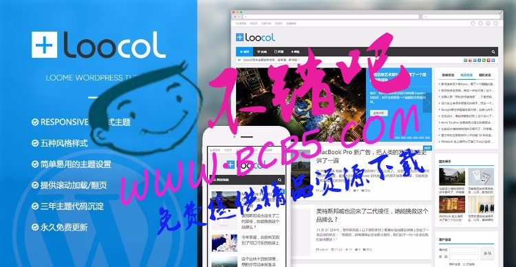 洛米Loocol_v1.0.0原創響應式wordpress新聞博客中文主題模板源碼