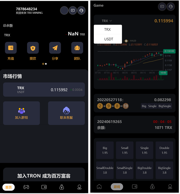 虛擬幣usdt區塊鏈投注競猜遊戲源碼,trx遊戲競猜系統,區塊鏈大小競猜遊戲