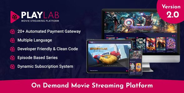 PlayLab 3.0 在線電影和視頻流媒體平臺