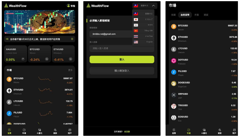 WealthFlow交易所源碼+模擬賬號前端uniapp編譯+後端php