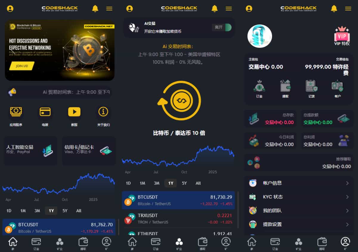 AI量化投資源碼 海外版區塊鏈理財交易所源碼 ai交易源碼xv