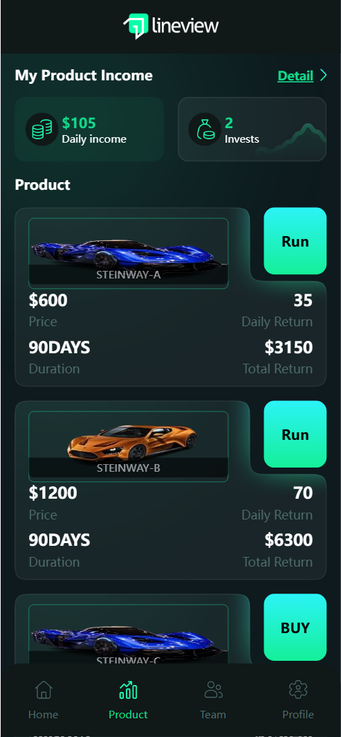 lineview海外汽車投資理財源碼,資金盤源碼,後端PHP+前端html