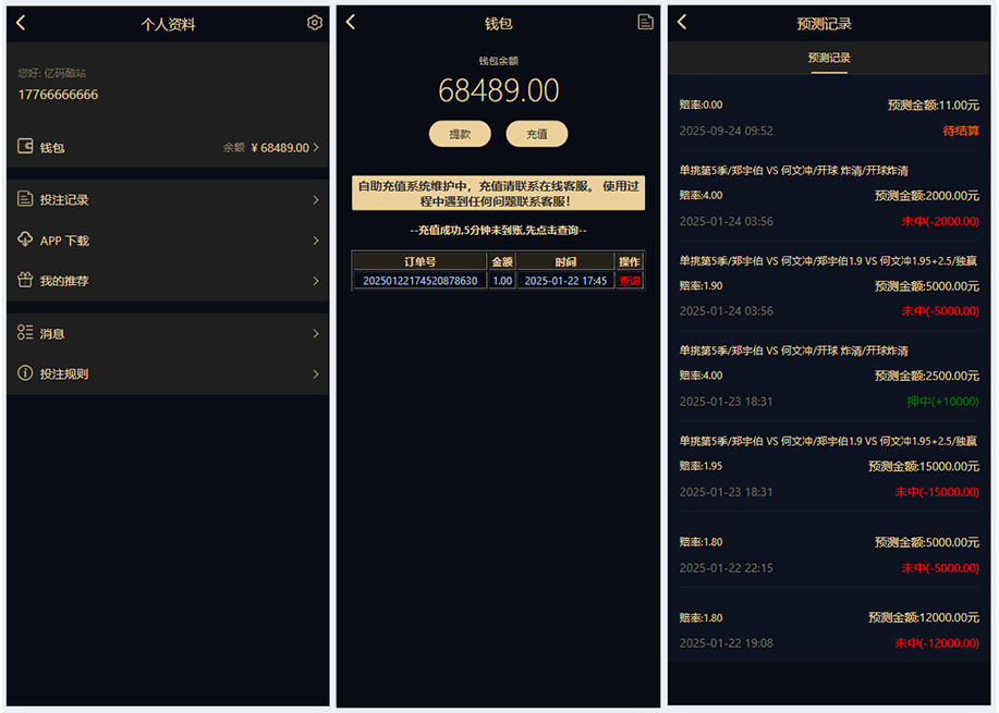 賽事競猜系統源碼/PHP+HTML遊戲檯球賽事競猜平臺插圖1