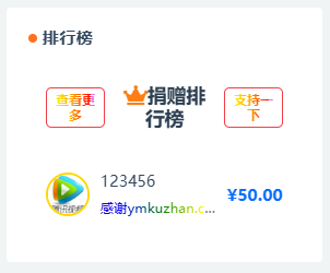 PHP打賞排行榜源碼下載/WordPress小工具
