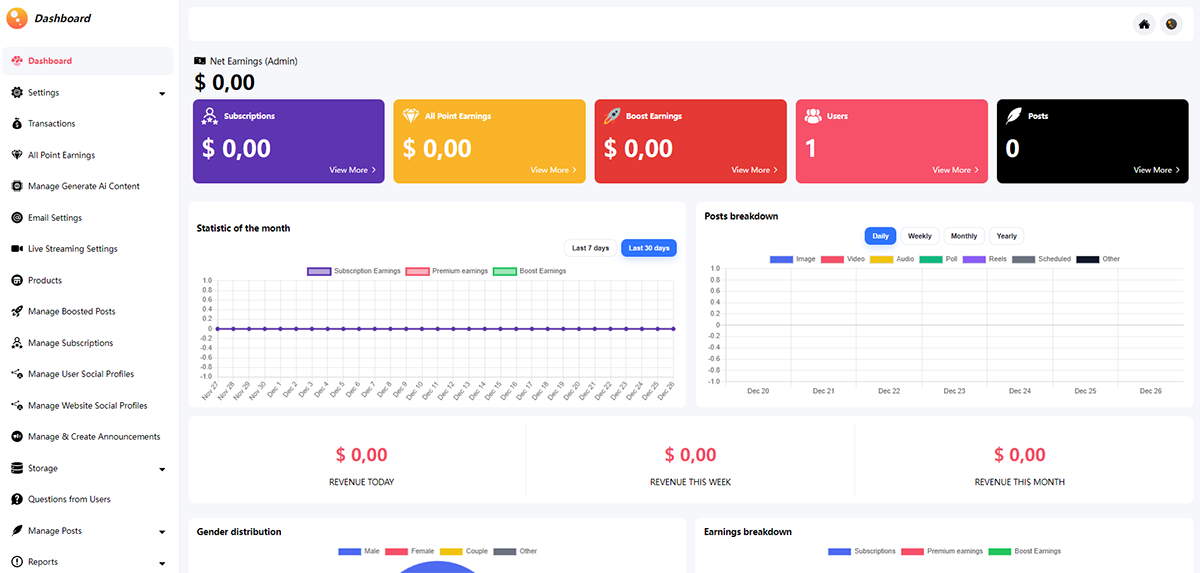 Dizzy社交平臺源碼開心版下載:內容創作者變現系統,支持訂閱、付費內容與直播功能插圖1 Dizzy社交平臺源碼開心版下載:內容創作者變現系統,支持訂閱、付費內容與直播功能插圖1