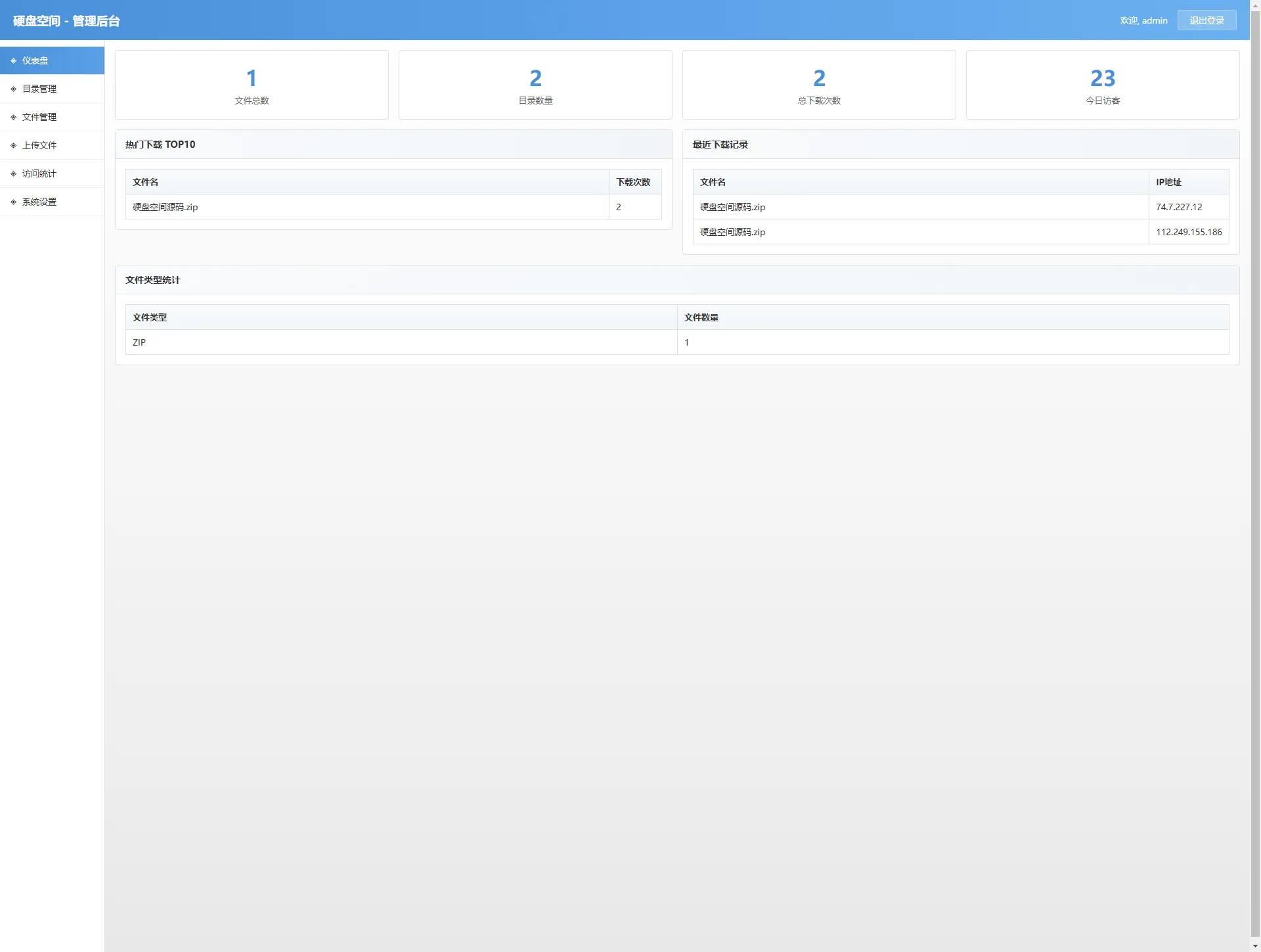 高仿永碩E盤的個人網盤 輕量級PHP網盤系統