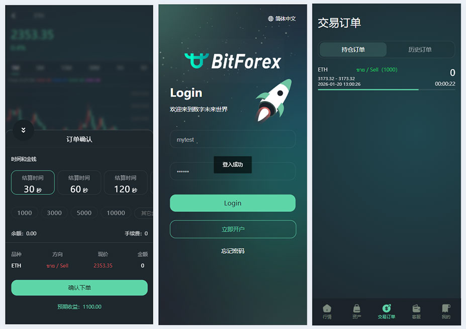 ThinkPHP 多語言微盤交易系統源碼下載/秒合約時間盤/微交易所UI重構版（支持7國語言+搭建教程）插圖1