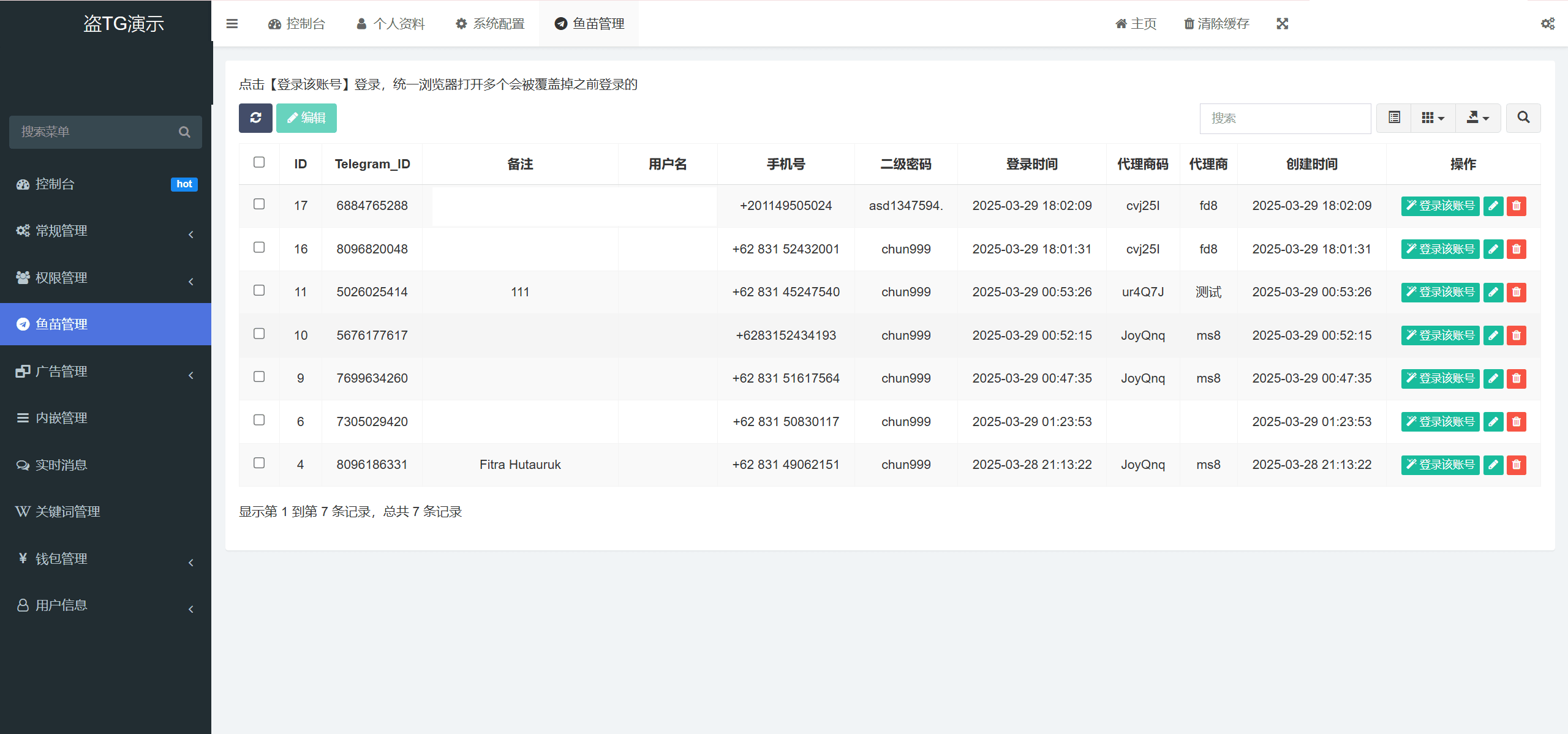 全開源最新盜TG賬號源碼/獲取TG聊天記錄+手機通訊錄+相冊+短信+修改錢包地址/前端vue純源碼+後端PHP插圖3