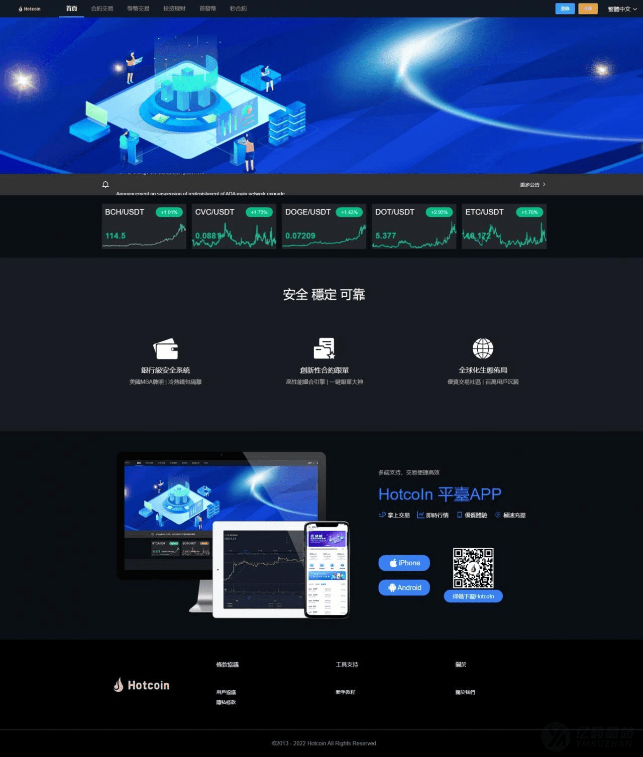 Hotcoin多語言區塊鏈交易所源碼下載/幣幣合約秒合約系統+質押理財平臺源碼插圖3
