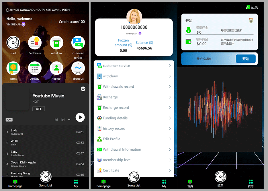 海外多語言音樂刷單搶單系統源碼下載支持連單/疊加組規則及打針功能全開源PHP+HTML