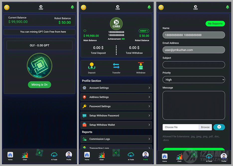 Laravel AI礦機系統源碼下載/虛擬幣理財系統/加密貨幣交易所插圖